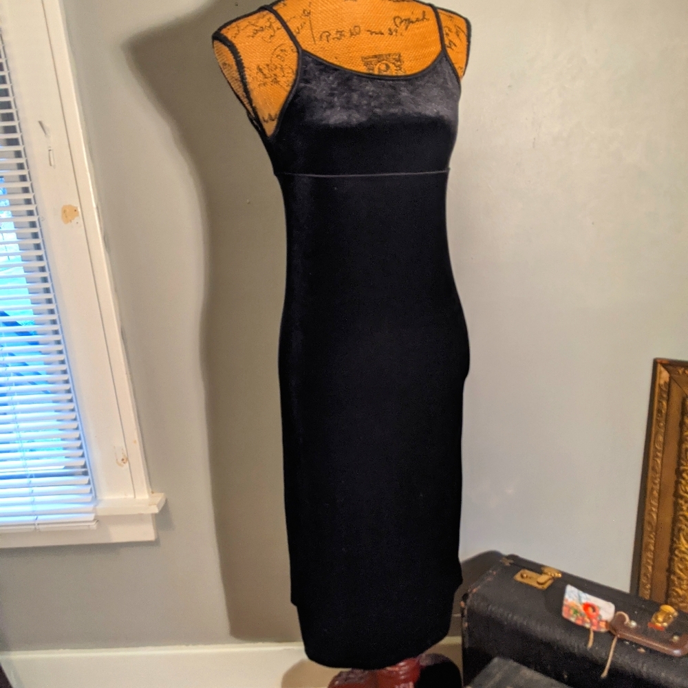 Black velvet dress